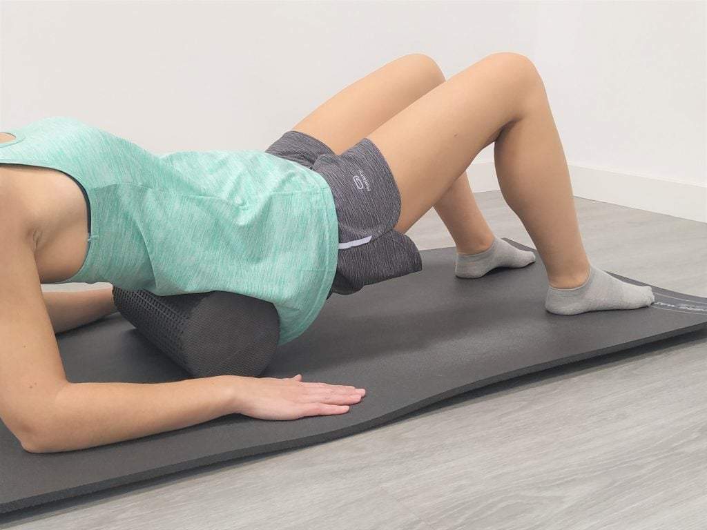 Ejercicios de auto masaje con foam roller: lumbares